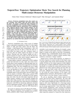 TrajectoTree: Trajectory Optimization Meets Tree Search for Planning
  Multi-contact Dexterous Manipulation