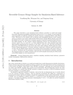 Reversible Gromov-Monge Sampler for Simulation-Based Inference