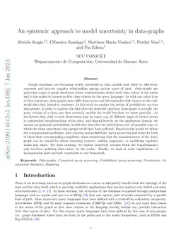 An epistemic approach to model uncertainty in data-graphs