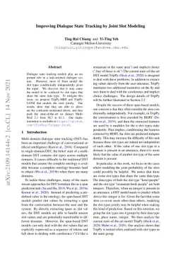 Improving Dialogue State Tracking by Joint Slot Modeling