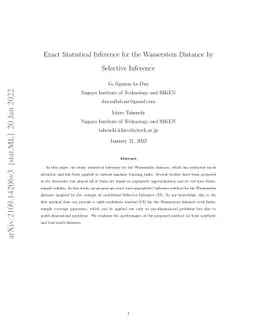 Exact Statistical Inference for the Wasserstein Distance by Selective
  Inference