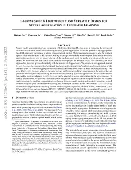 LightSecAgg: a Lightweight and Versatile Design for Secure Aggregation
  in Federated Learning