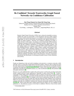 Be Confident! Towards Trustworthy Graph Neural Networks via Confidence
  Calibration