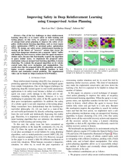 Improving Safety in Deep Reinforcement Learning using Unsupervised
  Action Planning