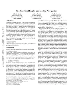 PilotEar: Enabling In-ear Inertial Navigation