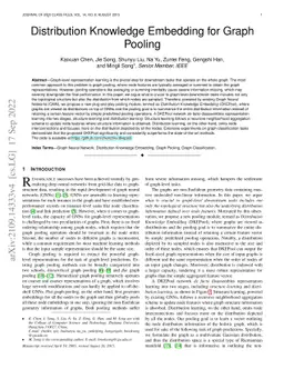 Distribution Knowledge Embedding for Graph Pooling
