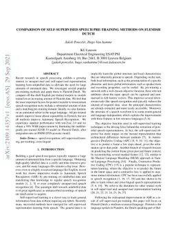 Comparison of Self-Supervised Speech Pre-Training Methods on Flemish
  Dutch