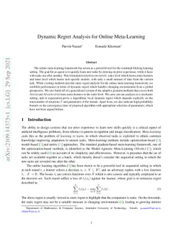 Dynamic Regret Analysis for Online Meta-Learning