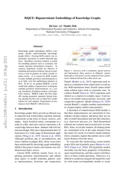 BiQUE: Biquaternionic Embeddings of Knowledge Graphs
