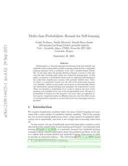 Multi-class Probabilistic Bounds for Self-learning