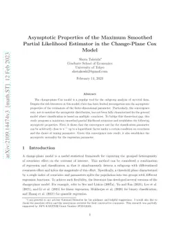 Asymptotic Properties of the Maximum Smoothed Partial Likelihood
  Estimator in the Change-Plane Cox Model