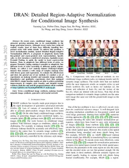 DRAN: Detailed Region-Adaptive Normalization for Conditional Image
  Synthesis