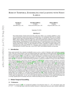 Robust Temporal Ensembling for Learning with Noisy Labels