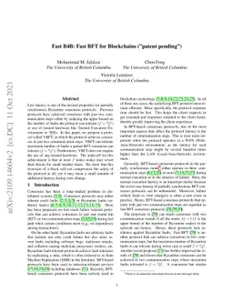Fast B4B: Fast BFT for Blockchains