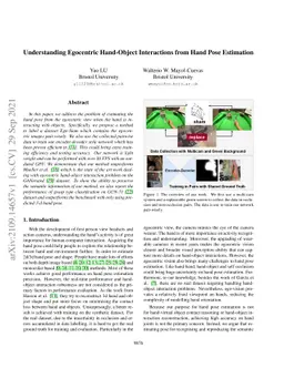 Understanding Egocentric Hand-Object Interactions from Hand Pose
  Estimation