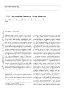 USIS: Unsupervised Semantic Image Synthesis