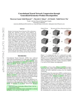 Convolutional Neural Network Compression through Generalized Kronecker
  Product Decomposition