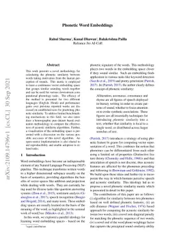 Phonetic Word Embeddings