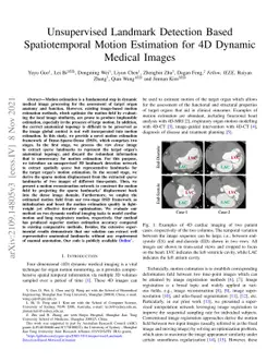 Unsupervised Landmark Detection Based Spatiotemporal Motion Estimation
  for 4D Dynamic Medical Images
