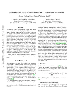 A Generalized Hierarchical Nonnegative Tensor Decomposition