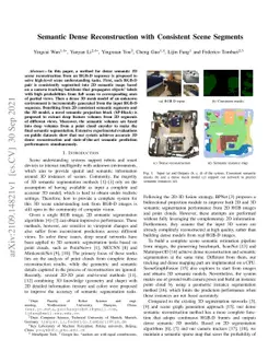 Semantic Dense Reconstruction with Consistent Scene Segments