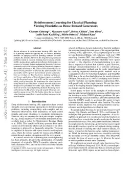 Reinforcement Learning for Classical Planning: Viewing Heuristics as
  Dense Reward Generators