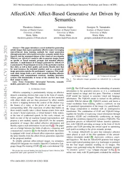 AffectGAN: Affect-Based Generative Art Driven by Semantics