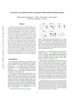 CrossCLR: Cross-modal Contrastive Learning For Multi-modal Video
  Representations