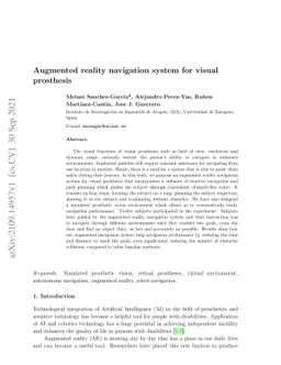 Augmented reality navigation system for visual prosthesis