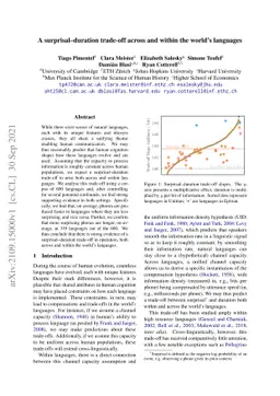 A surprisal--duration trade-off across and within the world's languages