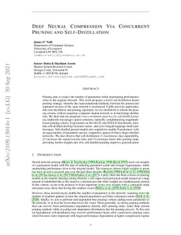 Deep Neural Compression Via Concurrent Pruning and Self-Distillation