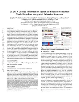USER: A Unified Information Search and Recommendation Model based on
  Integrated Behavior Sequence