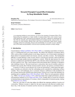 Towards Principled Causal Effect Estimation by Deep Identifiable Models