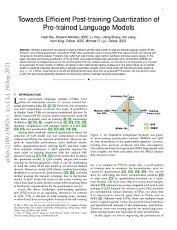 Towards Efficient Post-training Quantization of Pre-trained Language
  Models