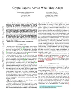 Crypto Experts Advise What They Adopt