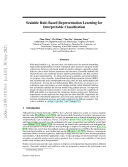 Scalable Rule-Based Representation Learning for Interpretable
  Classification