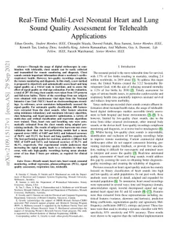 Real-Time Multi-Level Neonatal Heart and Lung Sound Quality Assessment
  for Telehealth Applications