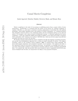 Causal Matrix Completion