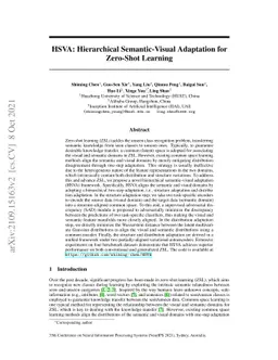HSVA: Hierarchical Semantic-Visual Adaptation for Zero-Shot Learning