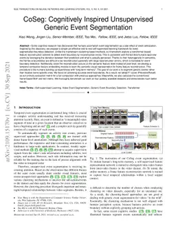 CoSeg: Cognitively Inspired Unsupervised Generic Event Segmentation