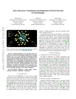 AIive: Interactive Visualization and Sonification of Neural Networks in
  Virtual Reality