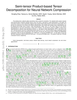 Semi-tensor Product-based TensorDecomposition for Neural Network
  Compression