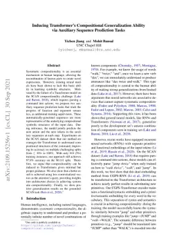 Inducing Transformer's Compositional Generalization Ability via
  Auxiliary Sequence Prediction Tasks