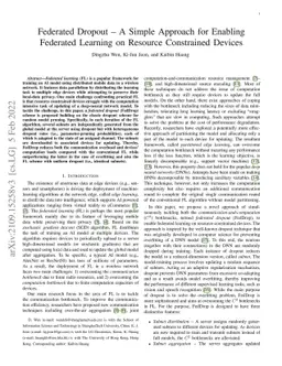 Federated Dropout -- A Simple Approach for Enabling Federated Learning
  on Resource Constrained Devices