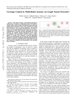 Coverage Control in Multi-Robot Systems via Graph Neural Networks