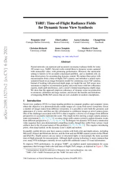 TöRF: Time-of-Flight Radiance Fields for Dynamic Scene View Synthesis