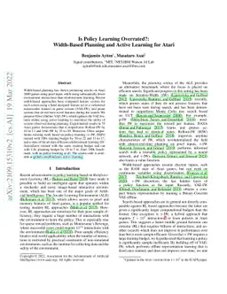 Is Policy Learning Overrated?: Width-Based Planning and Active Learning
  for Atari