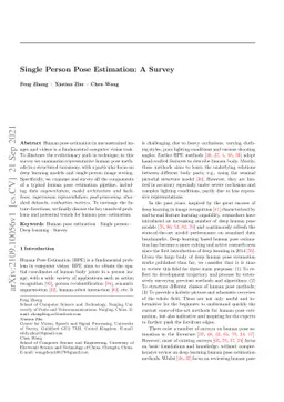 Single Person Pose Estimation: A Survey