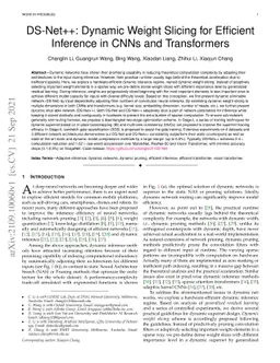 DS-Net++: Dynamic Weight Slicing for Efficient Inference in CNNs and
  Transformers
