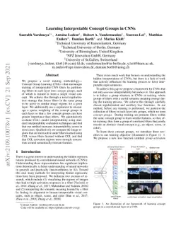 Learning Interpretable Concept Groups in CNNs